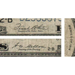Etats Unis - Pick 359b_B4 - 5 dollars - Série B D - 1914 - New York - Etat : B+