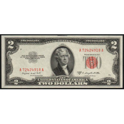 Etats Unis - Pick 380b - 2 dollars - Série A A - 1953 B - Etat : SPL