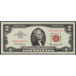 Etats Unis - Pick 382a - 2 dollars - Série A A - 1963 - Etat : SPL
