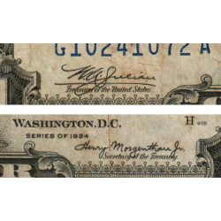 Etats Unis - Pick 414 - 1 dollar - Série G A - 1934 - Etat : TB-