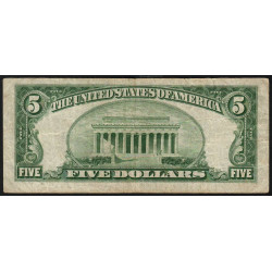 Etats Unis - Pick 417 - 5 dollars - Série B A - 1953 - Etat : TTB-
