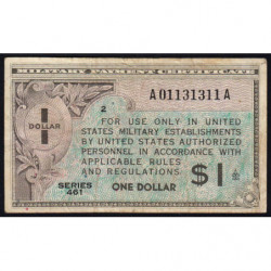 Etats Unis d'Amérique - Militaire - Pick M5 - 1 dollar - Séries 461 - 16/09/1946 - Etat : TB