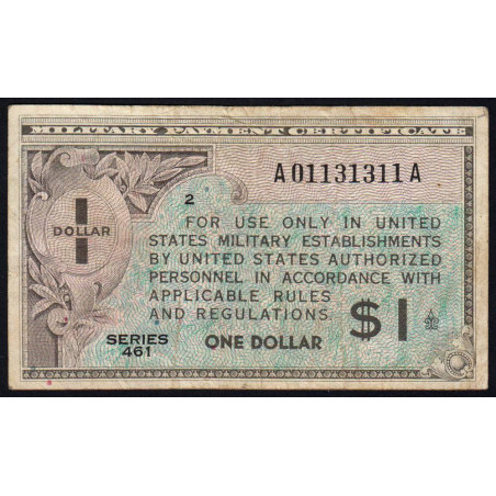 Etats Unis - Militaire - Pick M5 - 1 dollar - Séries 461 - 16/09/1946 - Etat : TB