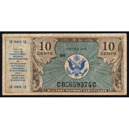 Etats Unis - Militaire - Pick M16 - 10 cents - Séries 472 - 22/03/1948 - Etat : TB