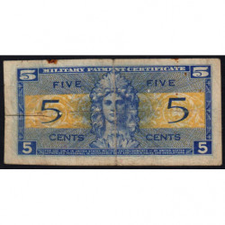 Etats Unis - Militaire - Pick M29 - 5 cents - Séries 521 - 25/05/1954 - Etat : B+