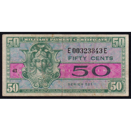 Etats Unis - Militaire - Pick M32 - 50 cents - Séries 521 - 25/05/1954 - Etat : TB