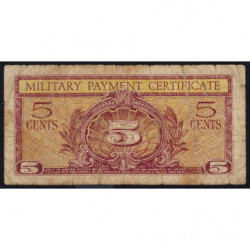 Etats Unis - Militaire - Pick M43 - 5 cents - Séries 591 - 26/05/1961 - Etat : B