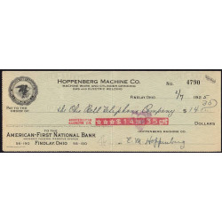 Etats Unis - Chèque - American First National Bank - 1925 - Etat : SUP