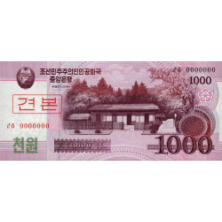 Corée du Nord - Pick 64s - 1'000 won - 2008 (2009) - Spécimen - Etat : NEUF