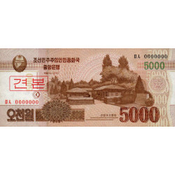 Corée du Nord - Pick 67s - 5'000 won - 2013 - Spécimen - Etat : NEUF