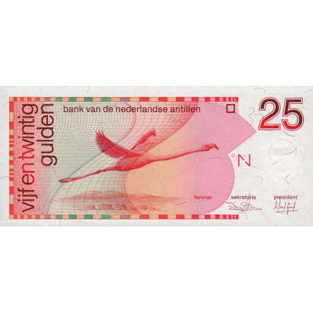 Antilles Néerlandaises - Pick 24a - 25 gulden - 31/03/1986 - Etat : SUP+