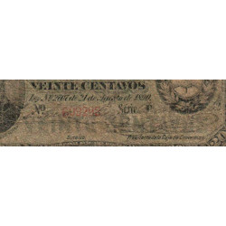Argentine - Pick 211b_4 - 20 centavos - Série P - 01/11/1891 - Etat : B-