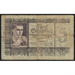Autriche - Pick 126 - 5 shilling - 04/09/1945 (1951) - Etat : B-