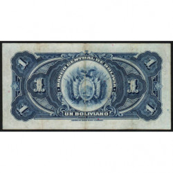 Bolivie - Pick 118_1 - 1 boliviano - Loi 1928 (1934) - Série M - Etat : TTB