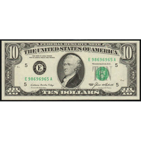 Etats Unis - Pick 476 - 10 dollars - Série E A - 1985 - Richmond - Etat : NEUF