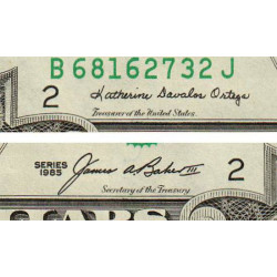 Etats Unis - Pick 477 - 20 dollars - Série B J - 1985 - New York - Etat : SPL+