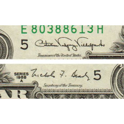 Etats Unis - Pick 480b_1 - 1 dollar - Série E H - 1988 A - Richmond - Etat : TTB+