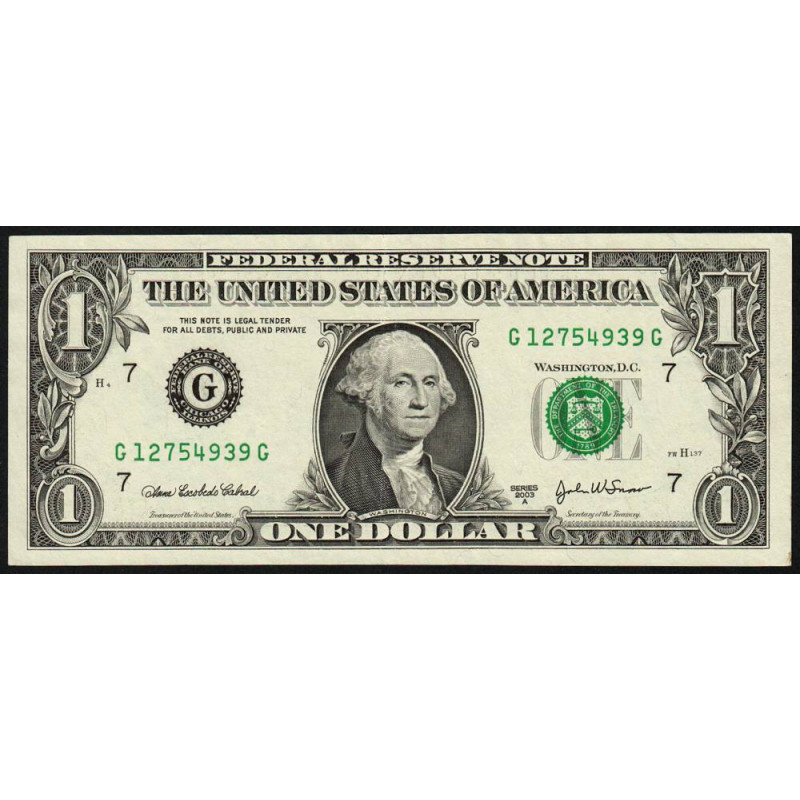 Etats Unis - Pick 515b_1 - 1 dollar - Série G G - 2003 A - Chicago - Etat : SUP