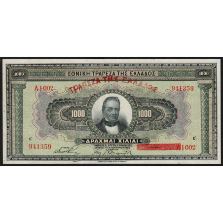 Grèce - Pick 100b - 1'000 drachmai - 04/11/1926 (1928) - Etat : pr.NEUF