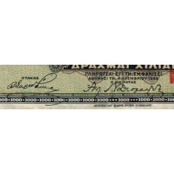 Grèce - Pick 100b - 1'000 drachmai - Série ΛΒ 075 - 04/11/1926 (1928) - Etat : TTB