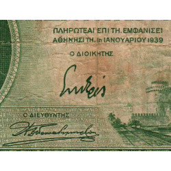 Grèce - Pick 107 - 50 drachmai - 01/01/1939 - Etat : TB-