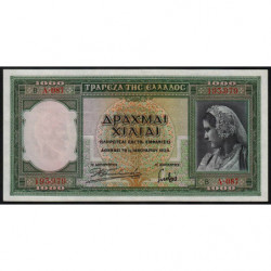 Grèce - Pick 110a - 1'000 drachmai - Série Α 087 - 01/01/1939 - Etat : SPL