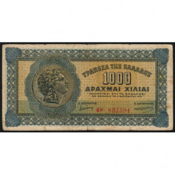 Grèce - Pick 117b_2 - 1'000 drachmai - Série ΚΝ - 01/10/1941 - Etat : TB-