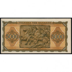 Grèce - Pick 122a_1 - 5'000 drachmai - 19/07/1943 - Etat : NEUF