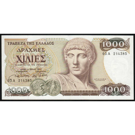 Grèce - Pick 202 - 1'000 drachmai - 01/07/1987 - Etat : SPL