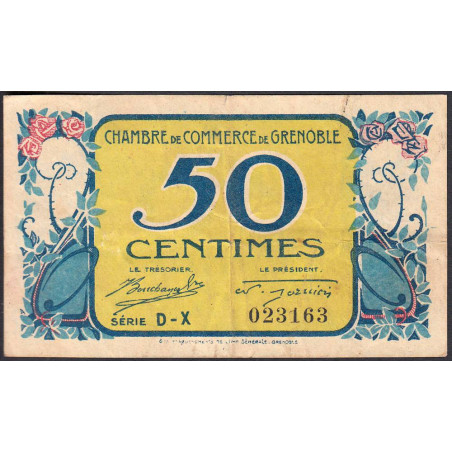 Grenoble - Pirot 63-13 - 50 centimes - Série DX - 08/11/1917 - Etat : TB+