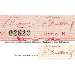 La Roche-sur-Yon (Vendée) - Pirot 65-5 - 1 franc - Série B - 1915 - Etat : SUP