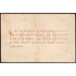 Le Havre - Pirot 68-14a - 50 centimes - 1916 - Etat : TB