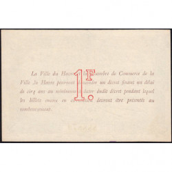 Le Havre - Pirot 68-15 - 1 franc - 1916 - Etat : SUP+
