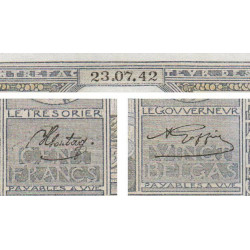 Belgique - Pick 107_4 - 100 francs ou 20 belgas - 23/07/1942 - Etat : SUP-