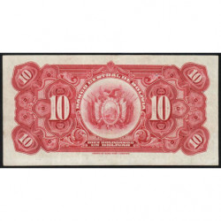 Bolivie - Pick 121_6 - 10 bolivianos - Loi 1928 (1939) - Série D2 - Etat : SUP