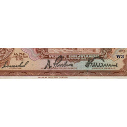 Bolivie - Pick 122_9 - 20 bolivianos - Série W3 - Loi 1928 (1940) - Etat : TTB-