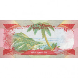 Caraïbes Est - La Dominique - Pick 17d - 1 dollar - Série A - 1986 - Etat : NEUF