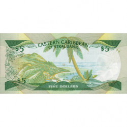 Caraïbes Est - Sainte Lucie - Pick 18l - 5 dollars - Série A - 1987 - Etat : NEUF
