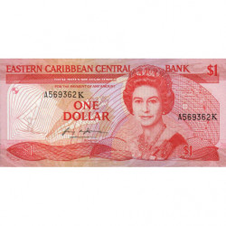 Caraïbes Est - Saint Kitts - Pick 17k - 1 dollar - 1986 - Etat : NEUF