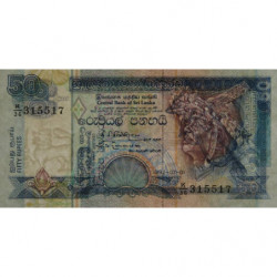 Sri-Lanka - Pick 104b - 50 rupees - Série K/36 - 01/01/1992 - Etat : NEUF