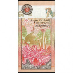 Sri-Lanka - Pick 106b - 500 rupees - Série H/34 - 01/01/1992 - Etat : TTB+