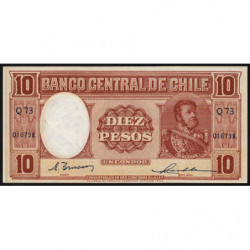 Chili - Pick 111_1b - 10 pesos (1 condor) - Série Q73 - 1947 - Etat : SPL