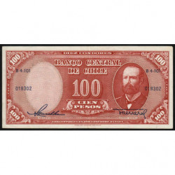 Chili - Pick 122_1 - 100 pesos (10 condores) - Série B 4 - 1958 - Etat : SUP