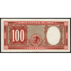 Chili - Pick 122_1 - 100 pesos (10 condores) - Série B4-101 - 1958 - Etat : SUP