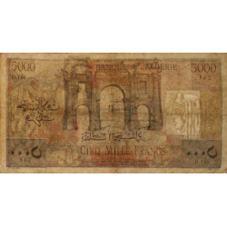 Algérie - Pick 105 - 5'000 francs - 07/07/1947 - Etat : TB-