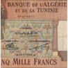 Algérie - Pick 109b - 5'000 francs - Série B.972 - 23/01/1952 - Etat : TB