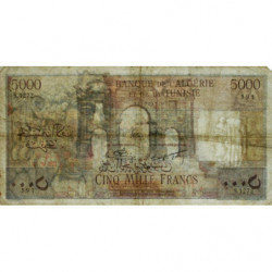 Algérie - Pick 109c_2 - 5'000 francs - Série S.1272 - 03/06/1953 - Etat : TB- à TB
