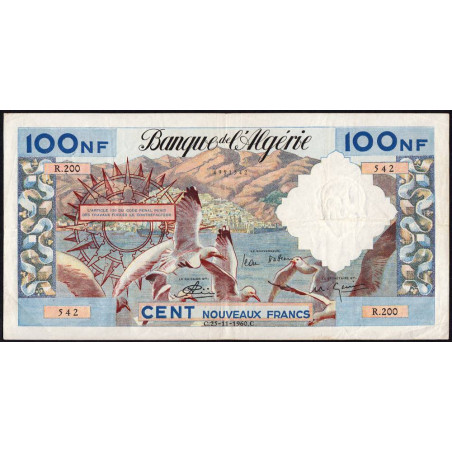 Algérie - Pick 121b- 100 nouveaux francs - 25/11/1960 - Etat : pr. SUP