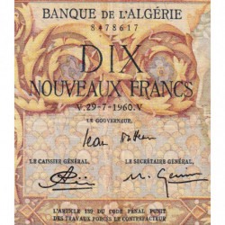 Algérie - Pick 119a_2- 10 nouveaux francs - 29/07/1960 - Etat : TB+