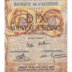 Algérie - Pick 119a_2- 10 nouveaux francs - 25/11/1960 - Etat : TB+